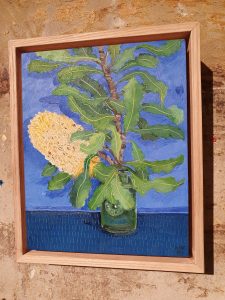 Banksia on cobalt blue by Melanie Vugich