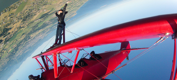 Miki Adderley wing-walking